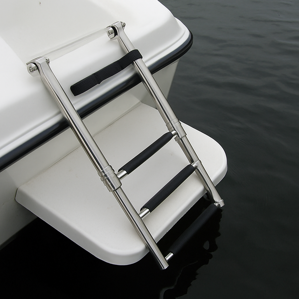 Boat swim step ladder